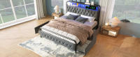 Somier Metálico Cama 180x200 Somier Y 4 cajones, terciopelo (sin colchón) - details 5