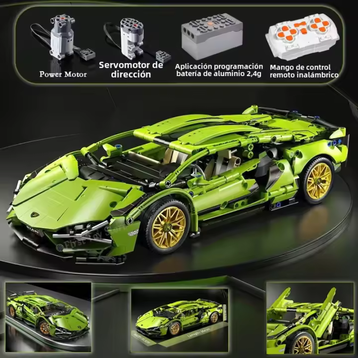 Coche De Carreras Remoto De Alta Tecnología Super Deportivo Con Bloques De Construcción Ciudad Rápido Regalo Para Niños Juguetes Creativos Para Adolescentes Y Adultos - 1