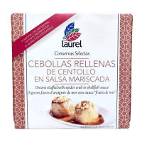 Cebollas rellenas de centollo en salsa mariscada pack 3 unidades. Conservas Laurel - details 0