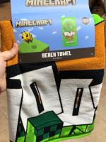 Toalla para Playa Piscina Minecraft Boom Oficial 70x140cm infantil de microfibra para niños - details 2