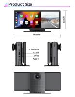 Junsun Cámara de salpicadero inalámbrica Carplay y Android Auto con cámara trasera, DVR, navegación, grabadora de video HD para el tablero de BMW Audi VW - details 20