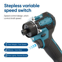 destornillador eléctrico inalámbrico, herramienta eléctrica sin escobillas, 23 + 1 Torque, 1/4 pulgadas, 180N.m, para batería Makita de 18V - details 3