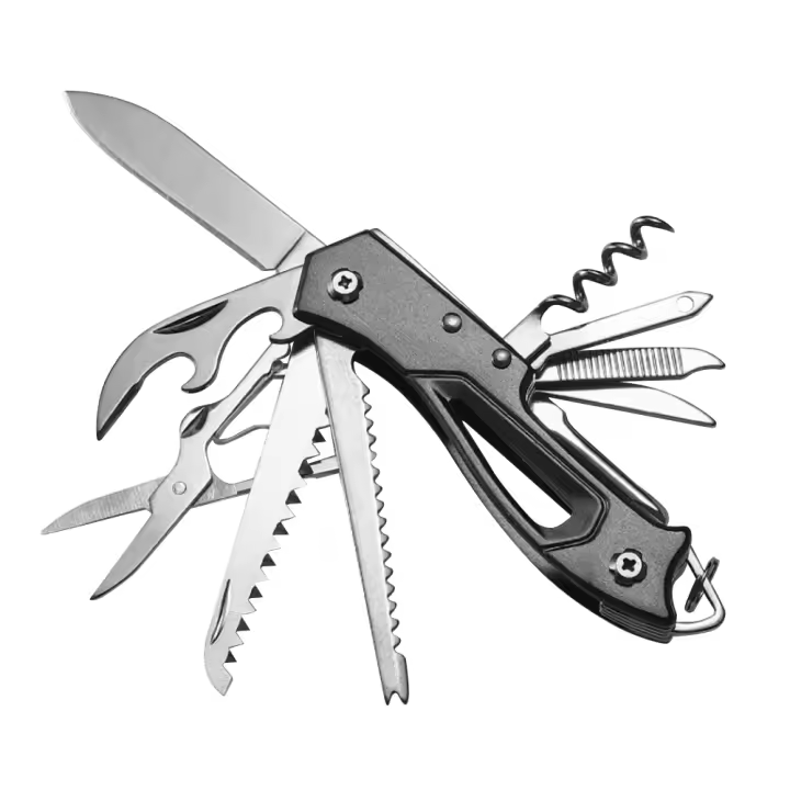 Cuchillo Suizo Multifuncional Plegable Para Exteriores EDC Con Tijeras Y Abrazadera Portátil Herramienta Militar De Almacenamiento En Bolsillo - 1
