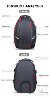 Bolsa De Cola De Motocicleta Negra Impermeable Gran Capacidad Para Viaje Y Equipaje Trasero De Moto Material De Lona Oxford Y EVA - details 9