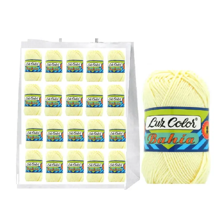 Bolsa 20 Bahia 322 ovillo 100% algodón tejer ganchillo manualidades - Lanas Luz Color - 1