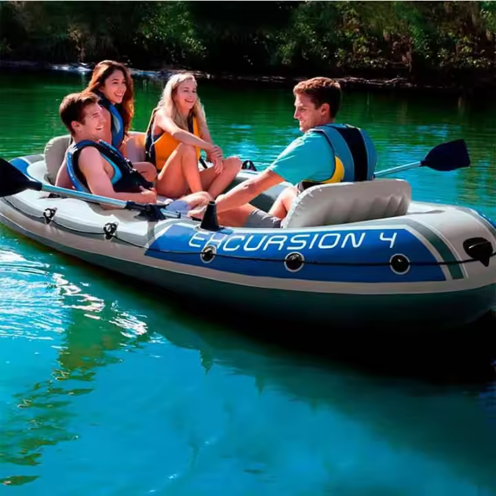 Barca hinchable Excursión 4 Intex 4 usuarios 2 remos gris 43x165x315 cm - 1