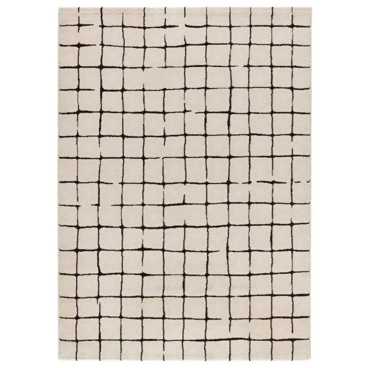 Alfombra interior de estilo abstracto en Blanco - RETRO 12898 | 80x150, 133x190, 160x230, 200x290 cm - 1