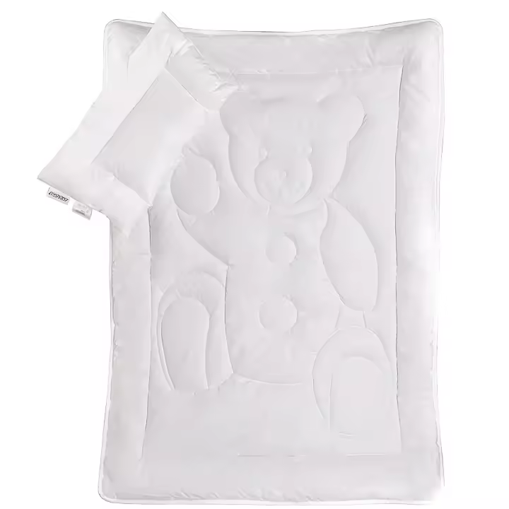 Vizaro - OSITO -  Relleno  Nórdico + Almohada - 90x120cm - 100% Algodón - Edredón 300g (9,5 TOG) Cuna y Almohada - Invierno - Antialérgico, Antiácaros, Antimoho100% Algodón - Transpirable - Fabricado en UE - 1