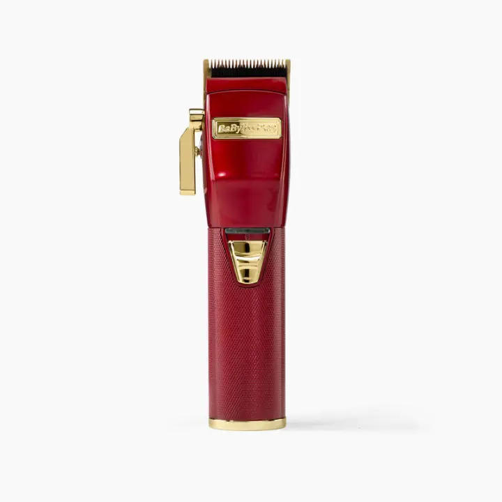BabyLiss Pro Máquina RedFX Clipper - Máquina de Corte Inalámbrica - Color Rojo y Dorado - FX8700RE - Cortapelos Profesional - Cuchillas Ajustables DLC de Titanio Fade de 45mm - 1