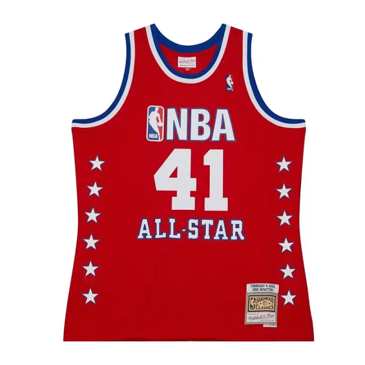 Camiseta Dirk Nowitzki Swingman All Star West 2003 de Mitchell and Ness - 1