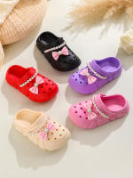 Zapatillas De Hadas Para Niñas Clogs Transpirables Con Accesorios De Lazo Zapatos De Jardín Antideslizantes Para La Playa Zapatillas De Verano Para Niñas - details 1
