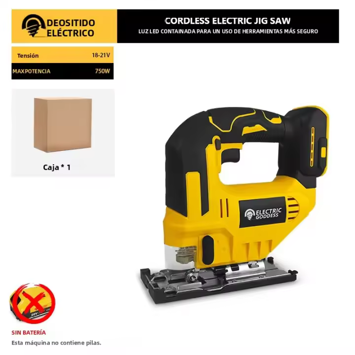 Sierra Eléctrica Curva 3500RPM Sin Cable Multifuncional Para Carpintero Herramienta Eléctrica Compatible Con Batería Dewalt 20V - 1