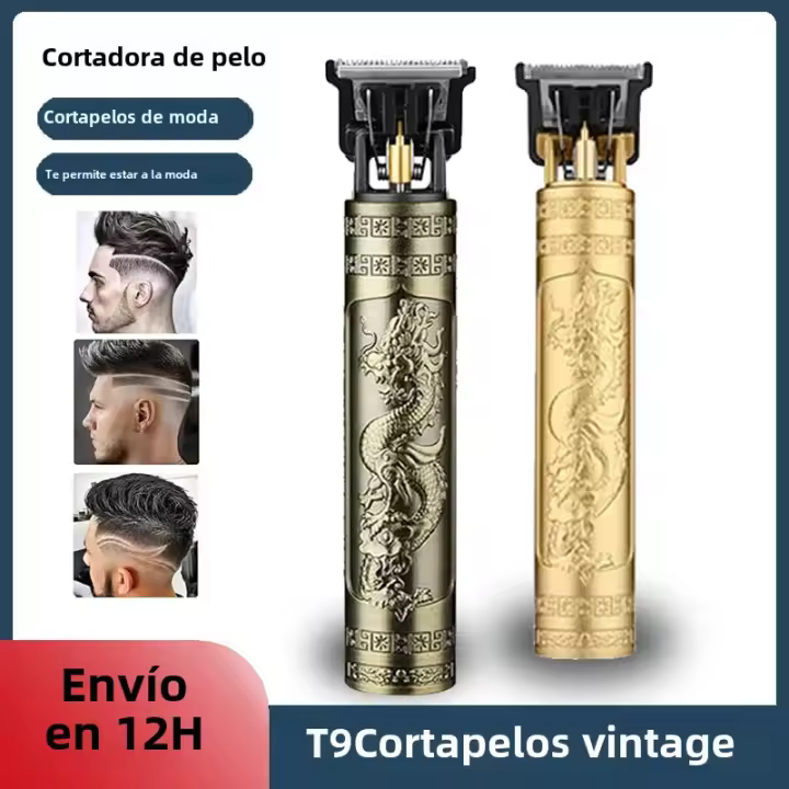 Máquina De Corte De Pelo Eléctrica Vintage T9 Profesional Recargable Para Hombres Barbero Trimmer De Buda Dragón - 1