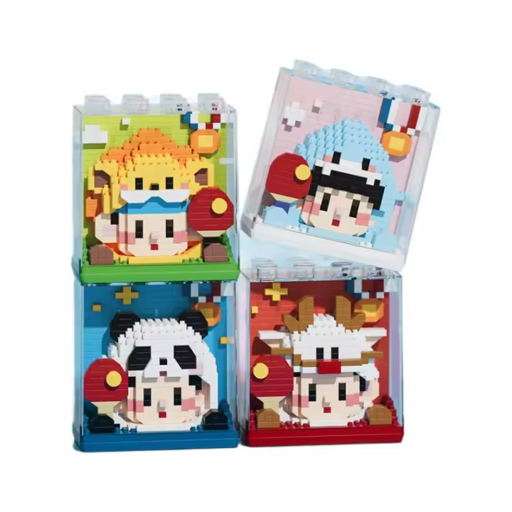 Bloques De Construcción Educativos Creativos Con Diseño De Raqueta De Tenis Para Mesa Adornos De Escritorio Para Niños Juguetes Educativos De Plástico Pequeño Compatible Con Lego - 1