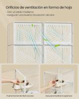 Set de 18 Cajas Transparentes para Zapatos Apilables, Organizadores Robustos y Plegables para Talla 46, Expositor para Zapatillas y Tacones, Color Transparente y Blanco - details 4