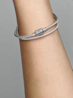 Pandora-Pulsera/Collar de Cadena de serpiente con Cierres de Barril de Doble Vuelta - details 4