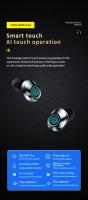 Auriculares Inalámbricos Bluetooth BQ30 Con Pantalla Digital Y Control Táctil Inteligente Para Deportes Auriculares In-ear De Gran Tamaño - details 9