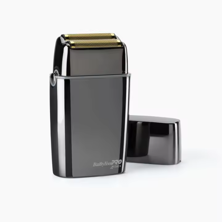 BabyLiss Pro Máquina FOILFX 02 Gunsteel Double Foil Shaver - Máquina de Rasurado Afeitadora de Doble Lámina - Color Gris - FXFS2GSE - Cortapelos de Afeitado Profesional - Cuchillas de Titanio de 44mm - 1
