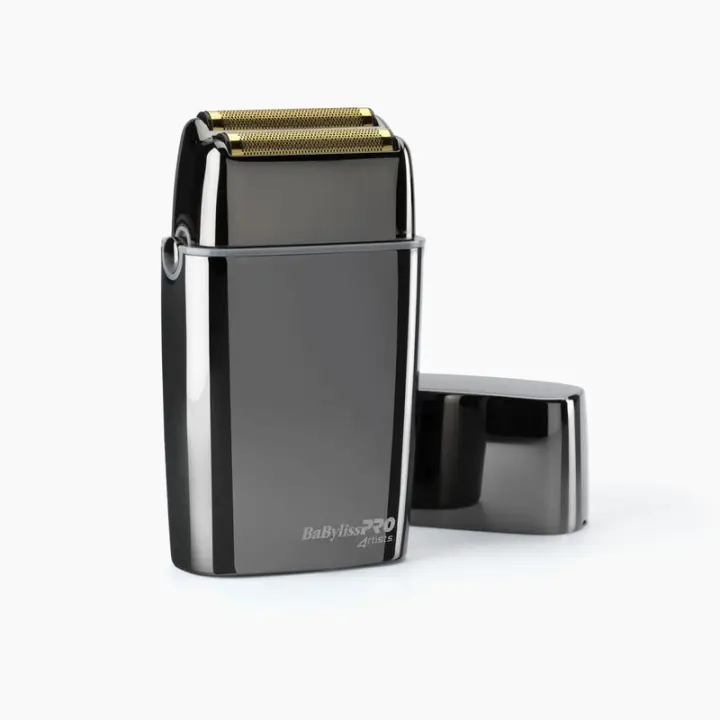 BabyLiss Pro Máquina FOILFX 02 Gunsteel Double Foil Shaver - Máquina de Rasurado Afeitadora de Doble Lámina - Color Gris - FXFS2GSE - Cortapelos de Afeitado Profesional - Cuchillas de Titanio de 44mm - 1