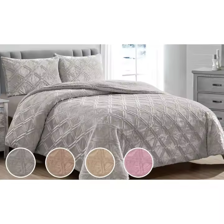 Edredón ConforterBorrego para Cama - Edredón Nórdico Invierno Cálido y Suave con Relleno de MicroFibra Poliéster 200g, Edredón Franela y Sherpa - 1