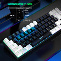 Teclado De Juego Tredy HXSJ V200 60% Diseño Ergonómico Ligero Antighosting RGB Retroiluminado Teclado De Máquina Sentido Alambre - details 3
