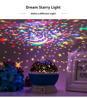 Lámpara De Noche Proyector De Cielo Estrellado Luz Decorativa Para Bebé Rotatoria De Luna Y Galaxia Para Decoración De Dormitorio Infantil - details 6