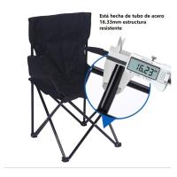 Pack 4 Sillas de Camping Negras, Silla de Acampada Pesca Festival  Plegable 50Prof. x 80Ancho x 80Alto centímetros Azul - details 2