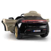 INJUSA - Coche Eléctrico Infantil Porche Taycan Turbo S | Coche a Batería para Niños de 3 a 4 Años | Batería 12V | Apertura de puertas | Pedal acelerador | 2 Velocidades | Luces LED | Marcha atrás | Mando Radio Control | 6 km/h | Licencia Oficial Porsche - details 2