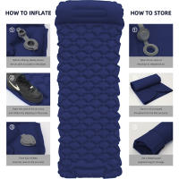 Almohadilla De Dormir Inflable Con Cojín Y Bomba De Pie Ultraligera Y Resistente a La Humedad Para Camping Y Viajes - details 6