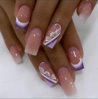 Uñas Postizas Francesas Cortas 24 PCs Con 1 Jelly Y 1 Archivo De Uñas Material ABS Estilo Diverso Sin Químicos De Alta Importancia - details 20