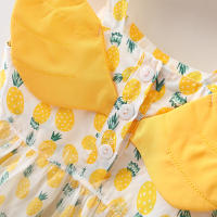 Vestido De Verano Para Bebé Niña Con Estampado De Ananas Vestido De Princesa Con Encaje Y Mangas Sin Mangas Vestido De Fiesta Para Niñas Edad 1-2 Años - details 5