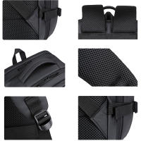 Mochipa expandible para ordenador portátil de 17 pulgadas para hombre, Bolsa impermeable para Notebook, mochipa Escolar USB - details 3