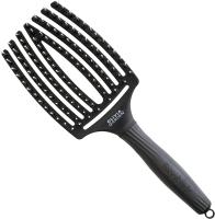 Cepillo Olivia Garden Fingerbrush Combo Large - Pelo Largo - Antitirones - Cerdas Jabalí y Nylon - Brillo Natural - Cabello Fino, Medio y Grueso - Negro - details 0