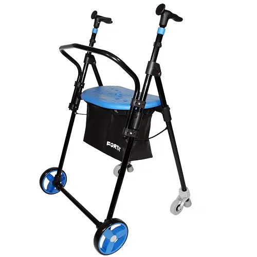 Andador Plegable Air-On Plus Azul con Asiento Ergonómico y Respaldo Metálico - 1