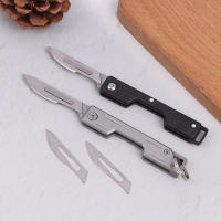 Cuchillo Miniatura De Acero Inoxidable Con Llavero Punta Afilada Desmontable Portátil Pendiente Para Regalo De Navidad - details 4