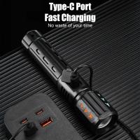 Linterna LED Recargable Portátil De 1500W Con Batería Integrada Impermeable Luz De Torcha Alta Potencia Para Exteriores - details 18