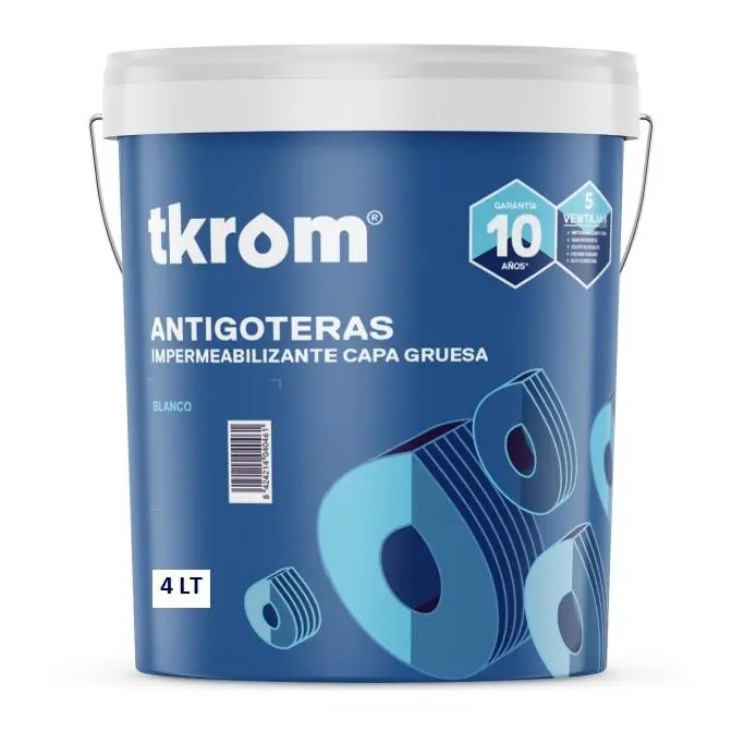 Tkrom Antigoteras impermeabilizante Blanco 4 Lt - 1