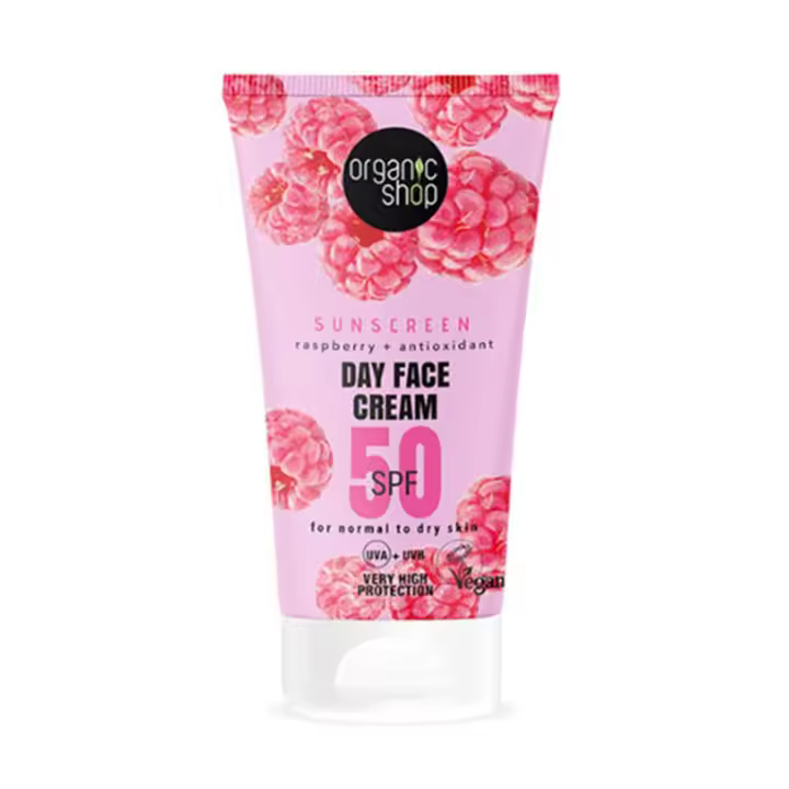 Organic Shop Crema Facial Orgánica Frambuesa SPF50 50ml - 1