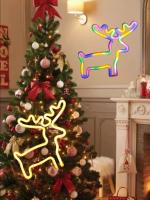 Señal De Neón LED De Renos De Navidad Para Decoración De Fiestas De Invierno Y Habitaciones Living Room Bedroom Regalos - details 0