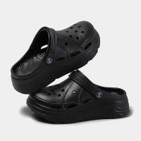 Sandalias De Plataforma Moda Para Mujer Verano 2025 Suela Gruesa EVA Clogs Para Jardín Antideslizantes Playa Con Agujeros Talla True - details 12