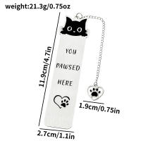 Marcador De Libro De Acero Inoxidable Para Mascotas Gato Lindo Regalo Para Amantes De Los Libros Diseño Geométrico Para Hombres Y Mujeres - details 3