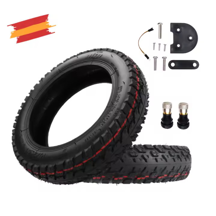 Kit 10 Pulgadas Tubeless Offroad Todoterreno Patinete Eléctrico Xiaomi M365 / Pro 2 / 1S / Essential / Mi Scooter 3 Lite / Cecotec Bongo Serie A con Válvula - Cubiertas Neumáticos 10x2-6.1, No necesita Cámara de Aire - 1