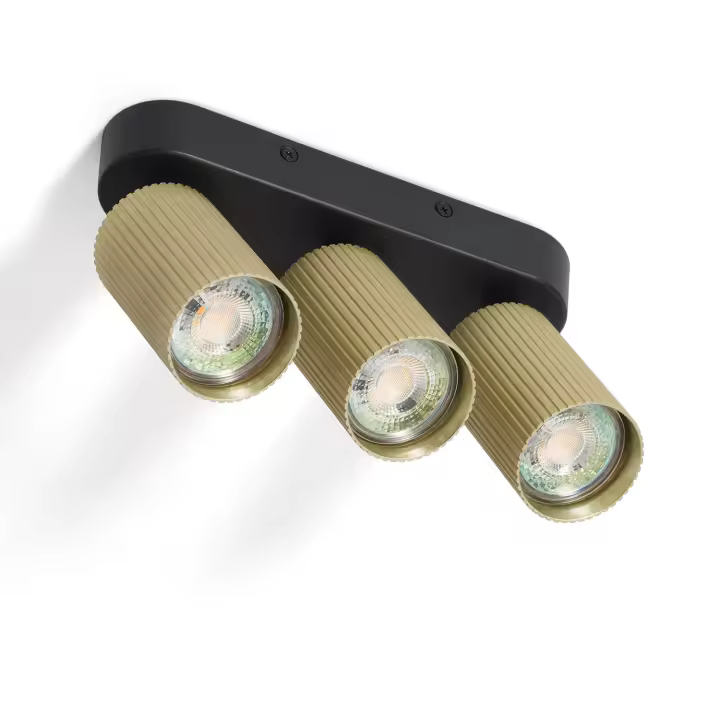 Ledkia Aplique de Techo Aluminio Aritz 3 Foco Blanco - 1