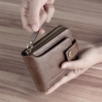 Cartera De Cuero Para Hombre Lujo Monedero Con Bolsillo Para Monedas Y Tarjetas Cierre De Cremallera Antirrobo Regalo Para Hombres - details 41