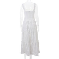 Vestido Largo Elegante De Mery Con Espalda Descubierta Y Aros En Malla Halter Sin Mangas Para Mujer Verano 2024 Sexy Y Club - details 10