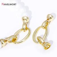 Conector De Perla Oval Platinado En Oro De 18K Para Hecho a Mano Pulseras Y Collares Cierre Suave Enchufe De Metal Para Joyería DIY - details 15
