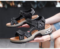 Sandalias De Verano Para Hombre En Cuero Genuino Gladiador Cómodas Para Playa Y Exteriores Tallas 38-46 Cierre Con Hebilla - details 3