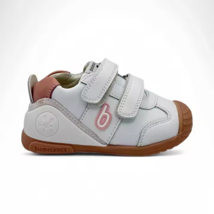 Zapatillas marca Biomecanics para infantil en color blanco - 1