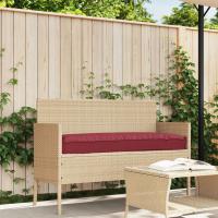 Cojín de Exterior vidaXL Rojo Vino Poliéster 110 x 40 x 8 cm Cojín - details 3