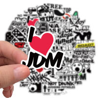 50PCS Pegatinas JDM Divertidas De Japón Vinilo Para Botella De Agua Portátil Patineta Y Móvil Adhesivos Para Niños Y Adultos - details 4